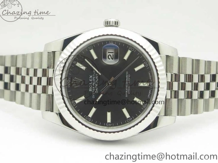 MiroTime 0114 DateJust 41 126334 SS REF 1:1 Best Edition Gray Dial Stick Markers on Jubilee Bracelet A3235 Clone V OdorResistant 3382